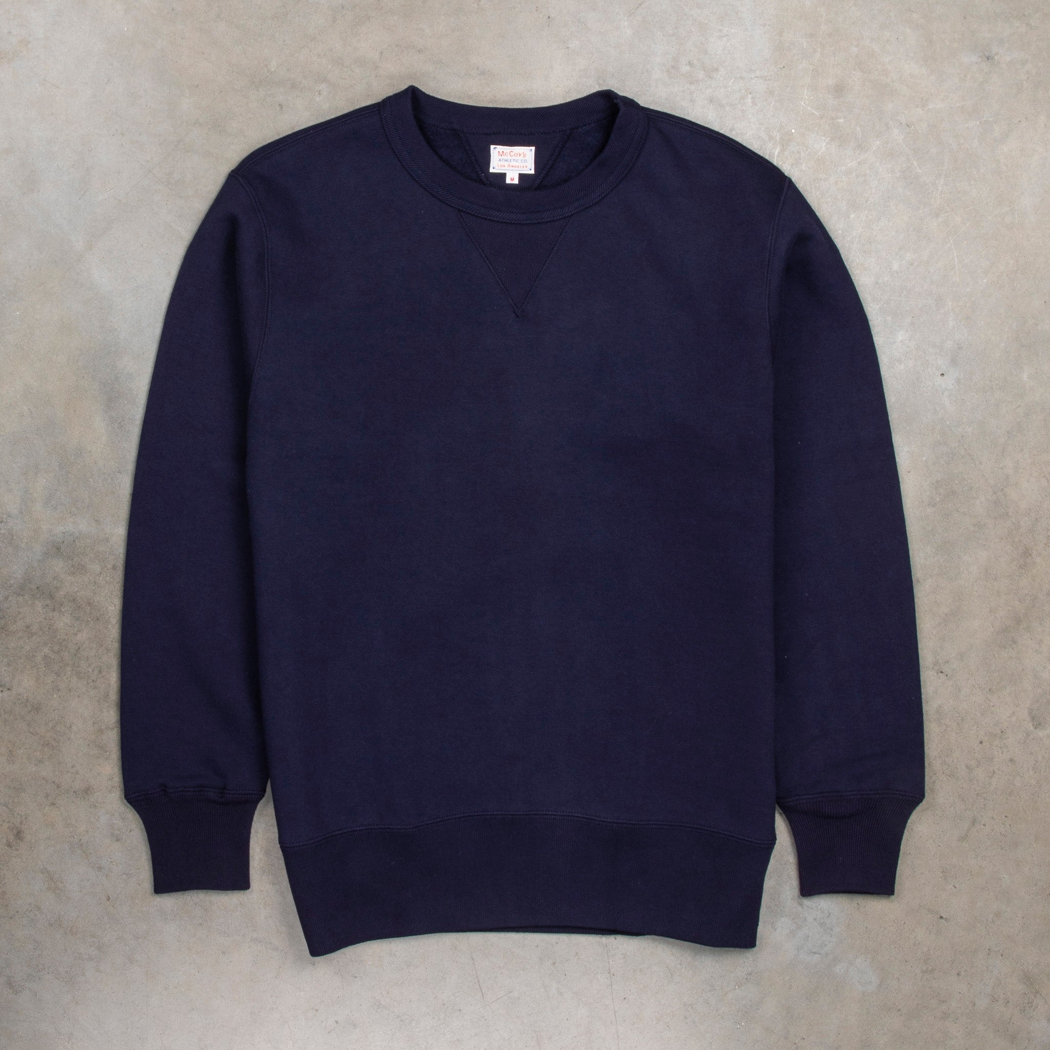 The Real McCoys Athletic 10 Oz Loopwheel Sweatshirt Navy – Frans