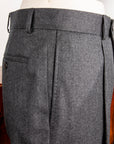 Caruso Pantaloni Super 120's Flannel Grigio Scuro