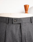 Caruso Pantaloni Super 120's Flannel Grigio Scuro