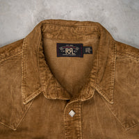 RRL Buffalo Western Corduroy Shirt Faded Tan