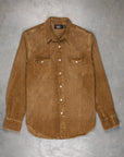 RRL Buffalo Western Corduroy Shirt Faded Tan