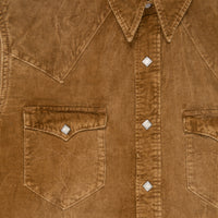 RRL Buffalo Western Corduroy Shirt Faded Tan