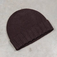 Drumohr Cashmere Ribbed Hat Marrone