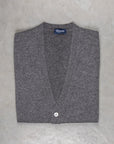 Drumohr Cashmere Gillet con Bottoni Grigio Scuro