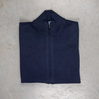 Drumohr Cashmere Lupo Full Zip Blu Notte