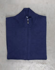 Drumohr Cashmere Lupo Full Zip Navy Americana