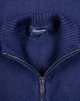 Drumohr Cashmere Lupo Full Zip Navy Americana