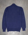 Drumohr Cashmere Lupo Full Zip Navy Americana