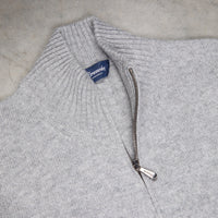 Drumohr Cashmere Lupo Full Zip Grigio Medio