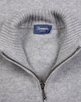 Drumohr Cashmere Lupo Full Zip Grigio Medio