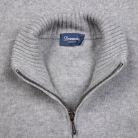 Drumohr Cashmere Lupo Full Zip Grigio Medio