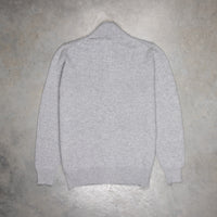 Drumohr Cashmere Lupo Full Zip Grigio Medio