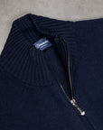 Drumohr Cashmere Lupo Full Zip Blu Notte