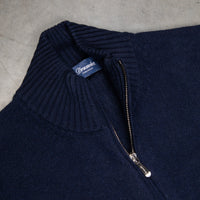 Drumohr Cashmere Lupo Full Zip Blu Notte