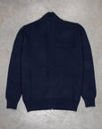 Drumohr Cashmere Lupo Full Zip Blu Notte