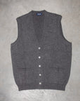 Drumohr Cashmere Gillet con Bottoni Grigio Scuro