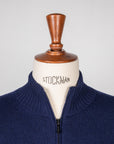 Drumohr Cashmere Lupo Full Zip Navy Americana