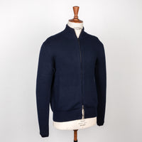 Drumohr Cashmere Lupo Full Zip Blu Notte