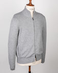 Drumohr Cashmere Lupo Full Zip Grigio Medio