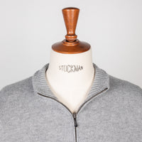 Drumohr Cashmere Lupo Full Zip Grigio Medio