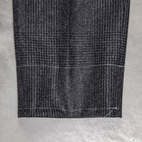 Rota Pantaloni High Rise Regular Fit Flannel Prince Of Wales Grigio Scuro