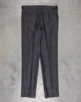 Rota Pantaloni High Rise Regular Fit Flannel Prince Of Wales Grigio Scuro