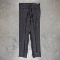 Rota Pantaloni High Rise Regular Fit Flannel Prince Of Wales Grigio Scuro