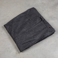 Rota Pantaloni High Rise Regular Fit Flannel Prince Of Wales Grigio Scuro