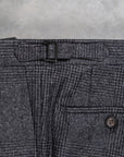 Rota Pantaloni High Rise Regular Fit Flannel Prince Of Wales Grigio Scuro