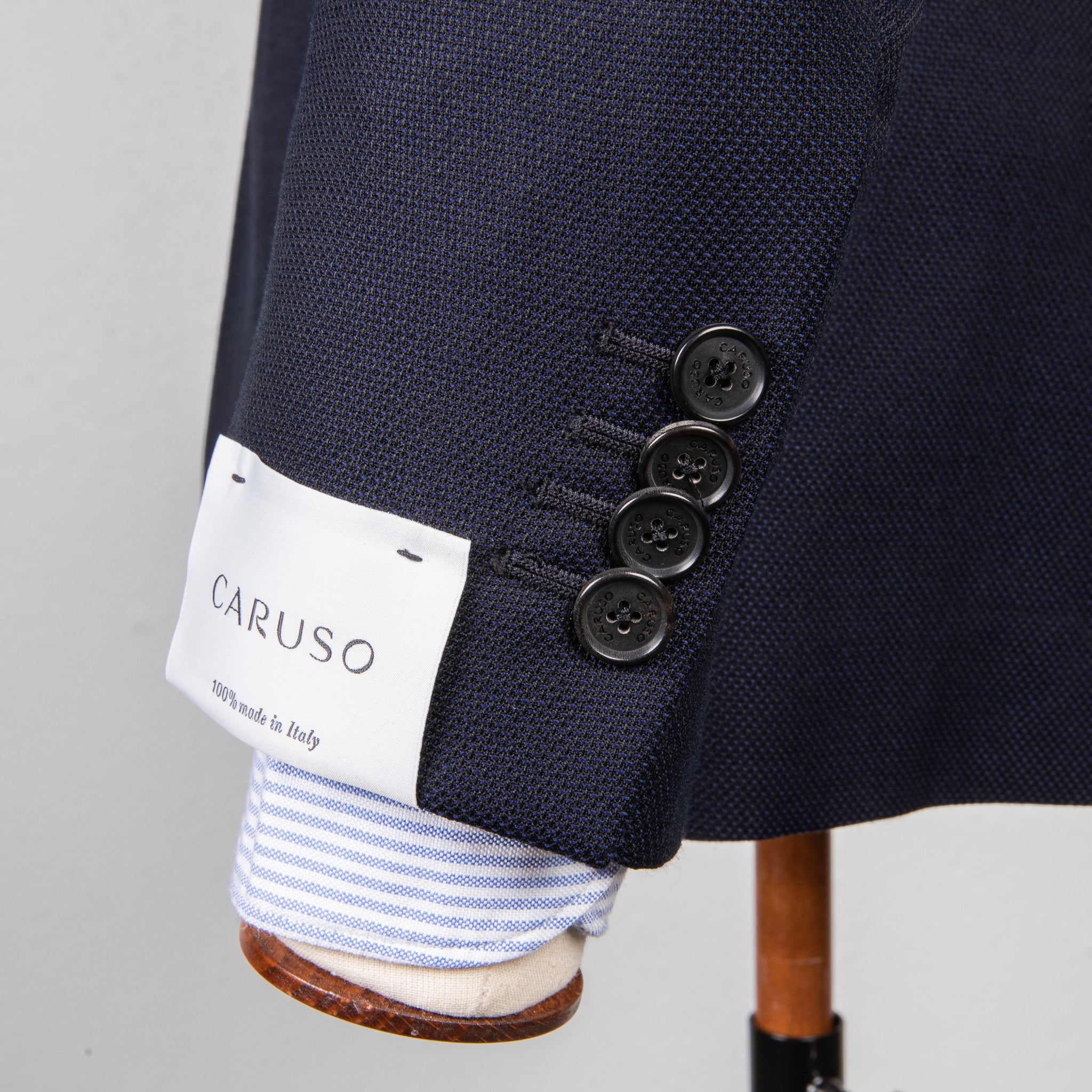 Caruso Aida Hopsack Blazer Dark Blue