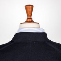 Drumohr Knitted Jacket Merino Wool Navy Blu