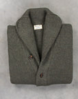 William Lockie x Frans Boone Alain Shawl Cardigan Lambswool Seaweed