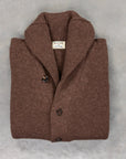 William Lockie x Frans Boone Alain Shawl Cardigan Lambswool Mocha