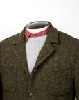 Massimo Alba Solex Wool Jacket Herringbone Olio