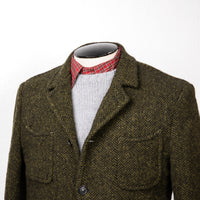 Massimo Alba Solex Wool Jacket Herringbone Olio