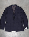 Caruso Aida Hopsack Blazer Dark Blue