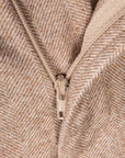 Rota Pantaloni High Rise Regular Fit Flannel Herringbone Beige Chiaro