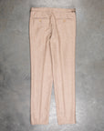 Rota Pantaloni High Rise Regular Fit Flannel Herringbone Beige Chiaro