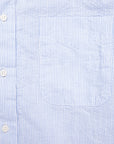 Gitman Vintage x Frans Boone Japanese woven stripe seersucker light blue