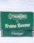 Gitman Vintage x Frans Boone Japanese woven stripe seersucker light blue