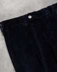 Rota Pantaloni High Rise Regular Fit 8-Wale Corduroy Blu Notte