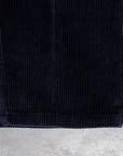 Rota Pantaloni High Rise Regular Fit 8-Wale Corduroy Blu Notte