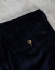 Rota Pantaloni High Rise Regular Fit 8-Wale Corduroy Blu Notte