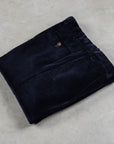 Rota Pantaloni High Rise Regular Fit 8-Wale Corduroy Blu Notte