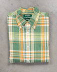 Gitman Vintage x Frans Boone Cotton Linen Crepe Check Kelly Green