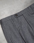 Rota Pantaloni High Rise Regular Fit Lightweight Flannel Grigio Scuro