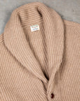 William Lockie Windsor Cashmere Shawl Cardigan Dark Natural