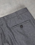 Rota Pantaloni High Rise Regular Fit Lightweight Flannel Grigio Scuro