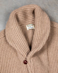 William Lockie Windsor Cashmere Shawl Cardigan Dark Natural