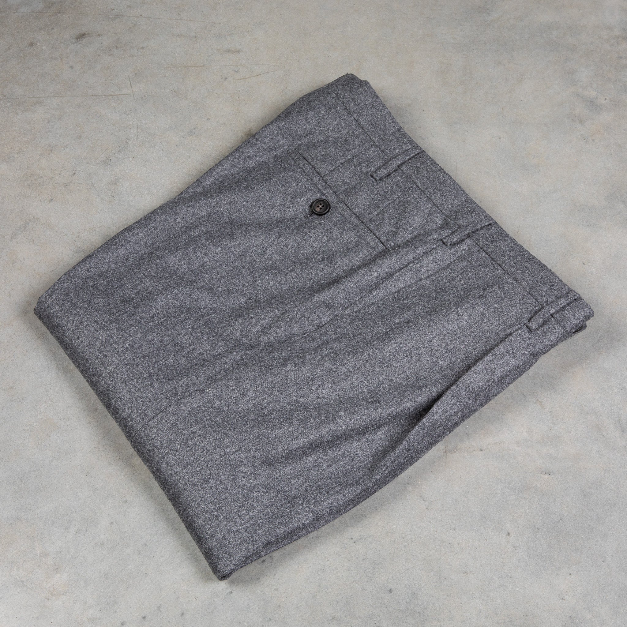 Rota Pantaloni High Rise Regular Fit Lightweight Flannel Grigio Scuro